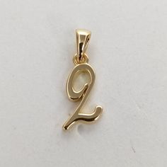 SOLID 14kt Yellow Gold Number Charm Pendant, 2 Number Pendant Necklace, Handmade Jewelry, Numerical 22k Gold Pendant Jewelry For Celebration, 14k Gold Pendant For Birthday Gift, Symbolic 22k Gold Pendant Necklace, Double Alphabet Pendent Design Gold, 14k Yellow Gold Initial Pendant Charm, Number Jewelry, Solid Gold Charms, 2 Number, Number Necklace