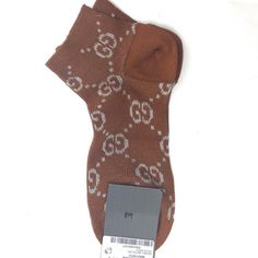 * Gg Pattern Ankle Socks * Color Is Brown With Glitter Grey Gg's * Size Small, Length Is Apprx. 10" * Gucci Code #631451 * Includes Gucci Tags. * Made In Italy Designer Stockings, Metallic Socks, Beige Socks, Glitter Socks, Net Stockings, Green Socks, Footless Tights, Blue Socks, Athletic Socks