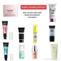 Acne Safe Makeup, Water Based Foundation, Safe Makeup, Water Based Primer, Makeup Artist Kit, Makeup For Black Skin, Beauty Makeup Tutorial, Brown Skin Makeup, Makeup Artist Tips