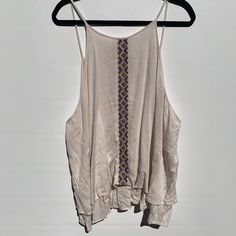 Brand New, With Tags. Cream Colored Double Layered High Neck Tank With Embroidered Pattern. From Francesca's. Summer Beige Top With Geometric Embroidery, Summer Embroidered Beige Blouse, Beige Top With Geometric Embroidery For Summer, Beige Geometric Embroidered Top For Summer, Embroidered Beige Blouse For Summer, Beige Floral Embroidered Beach Top, Beige Floral Embroidered Tops For Beach, Beige Floral Embroidery Tops For Beach, Summer Beige Blouse With Floral Embroidery