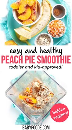 peach pie smoothie recipe for toddlers and kids