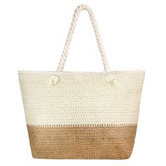 large, oversize beige and tan straw beach bag with zipper and rope handles Straw Beach Tote, Sun Screen, Seashell Pendants, Beach Lover Gifts, Straw Beach Bag, Beach Tote Bag, Cotton Beach Towel, Beach Blanket, Rope Handles