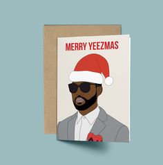 Kanye West Merry Yeezmas Funny Christmas Card (Anniversary Card. Love Card, XMAS Card, Kanye, Hip Hop Card, Retro Card) by GREETYOSELF on Etsy https://www.etsy.com/listing/485861543/kanye-west-merry-yeezmas-funny-christmas Love Notes For Boyfriend, Funny Christmas Messages, Funny Baby Onesies Girl, Funny Love Pictures, Funny Baby Clothes, Card Anniversary, Christmas Messages