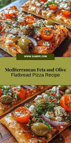 mediterranean pizza and olive flatbread pizza recipe