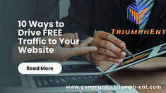 two people sitting at a table with a tablet in front of them and the words 10 ways to drive free traffic to your website