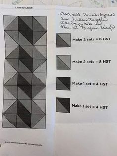 a piece of paper that has some type of pattern on it, and two different types of patterns