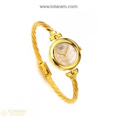 22K Gold Watches -Indian Gold Jewelry -Buy Online Titan Watch, Gold Watches For Women, Gold Bangle Watch, Wedding Day Ideas, Watches Women Simple, Indian Wedding Gifts, Indian Diamond Jewellery, Gift For Groom, Delicate Jewellery