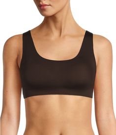 From Le Mystere, this bra features:Seamless, stretch fabricationScoop necklineContour; wireless cups with light paddingWide non-adjustable straps Hook & eye back closureNylon/spandexHand wash/line dryImported. Scoop Neck Seamless Nylon Sports Bra, Seamless Scoop Neck Nylon Sports Bra, Seamless Scoop Neck Sports Bra In Nylon, Seamless Nylon Sports Bra With Scoop Neck, Black Scoop Neck Sports Bra With Removable Pads, Black Sports Bra With Removable Pads And Scoop Neck, Wireless Bra, Hook Eye, Dillard's