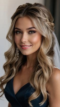 11 Glamorous Gala Hairstyles to Steal the Show 39 Gala Long Hairstyles, Long Gala Hairstyles, Hairstyles For Long Hair Cocktail Party, Elegant Hair Dos For Long Hair, Photo Hairstyles Long, Women’s Formal Hairstyles, Wedding Hairstyles From Front View, Long Hair Evening Hairstyles, Glam Waves With Headband