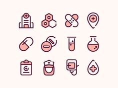 love the honeycomb icon here Hospital Pictogram Design, Pictogram For Hospital, Hospital Graphic Design, Creative Icon Design, Pet Icon, Hospital Icon, Pictogram Design, Marker Icon, Health Icon