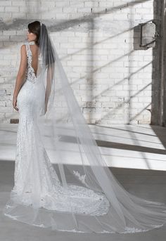 Pnina Tornai Wedding Veil With Lace, Mermaid Wedding Dress With Lace, Veil With Lace, Cathedral Wedding Veil, Glam Wedding Dress, Cathedral Wedding