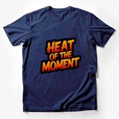 Heat of the Moment Bold Text Red and Orange T-Shirt, Unisex Graphic Tee, Vintage Style Shirt Male T-Shirt Custom graphic T-Shirt.Customize your color Graphic Tee With Slogan For Fan Merchandise, Fan Merchandise Slogan Graphic Tee, Cotton Slogan T-shirt Fan Apparel, Cotton Slogan T-shirt For Fans, Red Slogan Short Sleeve Shirt, Red Short Sleeve Shirt With Slogan, Cotton Slogan T-shirt For Fan Apparel, Slogan Crew Neck Top For Fans, Fan Apparel Slogan Top