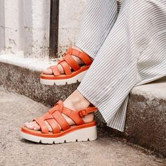 Whitman - Orange Waterproof Slippers, Fresh Look, Platform Wedge, Water Shoes, Kids Sneakers, Wedge Sandal, New Wardrobe, Platform Wedges, Mens Shoes Sneakers