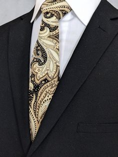 "This men's paisley necktie features a an all over paisley pattern with the following colors: Blacks, tans, beiges, and Ivory.  Pocket Square available upon request pending available of fabric. Cost is $10.99 Convo me to check availability. Expertly hand-made from 100% cotton you can select your length from 57\" to 71\" (Great for taller Men). Width is standard 3.5\" as shown here or skinny 2.5\". If you require a custom length or width, please contact us.  2.5\" x 48\" Child size available upon request. Made in the USA. CUSTOM ORDERS We love custom orders, so you can also go to www.Fabric.com to select from one of their thousands of cotton fabrics and we can make a tie or bow tie for you. These requests will take at least 2 weeks to fulfill. Any Questions about this tie, custom orders or Make A Tie, Men Ties, Broken Arrow, Paisley Tie, Paisley Design, Tie Accessories, Mens Green, Tall Guys, Suit And Tie