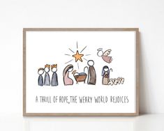 a christmas card with the words, a star above it and an image of three wise men