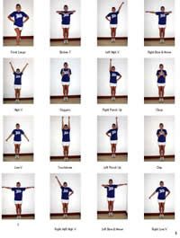 an image of a woman doing exercises for her body and arms in different poses on the same page