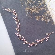 Rose gold hair vine | Bridal hair vine Rose gold headpiece Wedding hair vine Wedding hair piece Rose Rose Gold Wedding Headpiece, Rosé Hair, Rose Gold Headpiece, Rose Gold Hair Piece, Rose Gold Hair Vine, Rose Flower Headband, Rose Headpiece, Gold Hair Piece, Floral Hair Vine