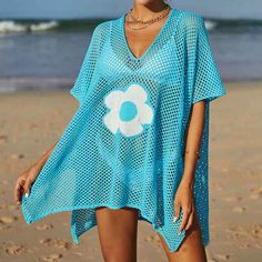 Women Casual Bikini Swimsuit Cover-Up Blouses Beach Tunic Dress One Size K529 Acrylic + cotton blend Imported Hand Wash Only The fabric has some stretch Feature: long sleeve, hollow out, crochet cover up, cover ups for swimwear women Regular fit, swim cover-ups for women, crochet cover-ups for swimwear women, swimsuit cover-up Occasions: suitable for swimwear, beach, swimming pool, summer party, and vacation Please refer to the last image for the size chart (The size chart is clothes size, NOT h Beach Tunic Dress, Beach Tunic, Crochet Cover, Women Swimsuit, Crochet Cover Up, Beach Swimming, Swimwear Beach, Swimwear Women, Cover Ups