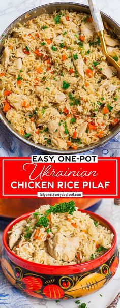 chicken rice pilaf is an easy one - pot meal