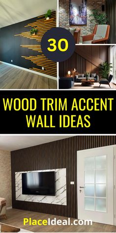 there are many different types of wood trim accent wall ideas