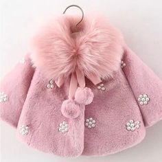 Girls Coat Jacket Toddler Baby Winter, Cute Faux Fur Windproof Coat, Warm Cloak,Baby Snow Wear Clothes. Color May Vary By Device Screen And Light, Smoke Pets Free Environment, Fast Shipping. Elegant Girls Coat, Approx 15” Armpit, Listed As Size 2 See Measurements For A Better Fit Cute Pink Warm Outerwear, Cute Warm Pink Outerwear, Cute Shawl, Girls Faux Fur Coat, Pink Faux Fur Coat, Winter Newborn, Baby In Snow, Baby Outerwear