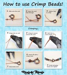 instructions for how to use crim beads