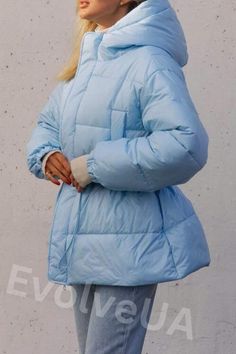 Oversized short puffer jacket for winter, super warm and cozy. Our puffer jacket is a valuable asset to your wardrobe. It will keep you warm due to its synthetic feathers, which is called "air feathers". MEASUREMENTS of THE PUFFER JACKET Jacket length (along the back) 26.7 inches or 68 cm Sleeve length (from the shoulder seam) 22.8 inches or 58 cm shoulder length 6 inches or 15 cm width in the bust area is 24.8 inches or 63 cm SIZES 1 universal size, fits women of S-M sizes M BUST up to 39 inches or 100 cm WAIST  up to 32 inches or 80 cm HIPS up to 43 inches or 110 cm DETAILS - oversized style - minimalist puffer jacket - warm and insulated - deep hood - keeps warmth till -20C (-4F)   RETURN&EXCHANGE Accepted. You just need to contact me within 5 days of delivery and ship the item within 7 Womens Short Puffer Jacket, Trendy Hooded Down Puffer Jacket, Trendy Hooded Puffer Jacket, Trendy Hooded Puffer Parka, Blue Nylon Parka For Winter, Blue Nylon Winter Parka, Winter Blue Puffer Hooded Jacket, Blue Puffer Jacket With Adjustable Hood For Cold Weather, Blue Hooded Puffer Jacket With Double-lined Hood