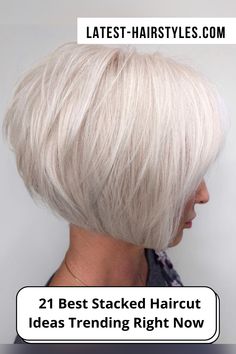 Statement Haircut, Short White Hair, Graduated Bob, Chin Length Hair, Layered Bob Hairstyles, Bob Hairstyles For Fine Hair, Hair Makeover