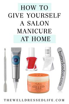 How to Give Yourself a Manicure at Home | The Well Dressed Life Trending Pedicure, Toe Art Designs, The Well Dressed Life, Summer Pedicure, Pedicure Colors, Pedicure Ideas, Pedicure At Home, Pedicure Designs, Nail Care Routine