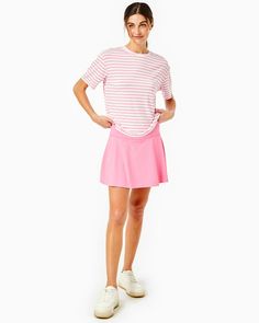 Flounce Skort Preppy Cotton Short Skort, Pink Skirted Skort With Pockets, Preppy Short Lined Skirt, Fall Layers, Tennis Skort, Sweatpants Shorts, Comfy Fashion, Tops Fall, Long Sleeve Polo