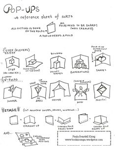 the instructions for how to make an origami pop - ups