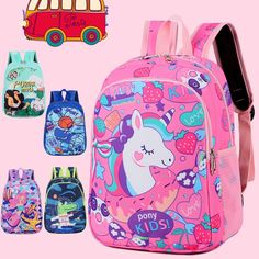 Never Miss Out On the Fun Again with a Cartoon School Backpack Are you searching for a reliable bag that will help keep all your school items in place? Look no further than the Cartoon School Backpack! Made with quality Oxford cloth, this 20L backpack comes with a computer pocket and can easily handle anything you need to take on your day. With its double root straps, cartoon cute style, and polyester lining, the Cartoon School Backpack has everything you need to make going off to school fun aga Beg Sekolah, Boys Backpack, 20l Backpack, Kids Cartoon Characters, School Lunch Bag, Toddler School, Cartoon Backpack, Childrens Backpacks, Boys Backpacks