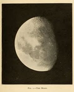 an old photo of the moon taken in black and white