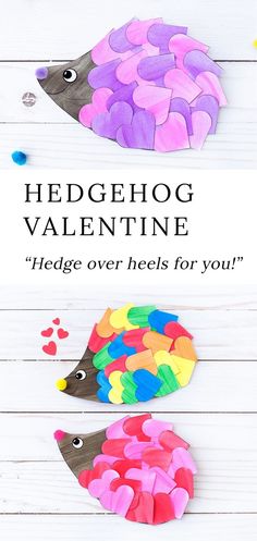 paper plate hedgehog valentine craft for kids to make