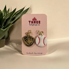 Baseball and baseball mitt clay earrings! Super cute for supporting your favorite team. Lightweight and hypoallergenic. Baseball Mitt, Favorite Team, Jewelry Earrings Dangle, Dangle Earrings, Jewelry Earrings, Super Cute, Baseball