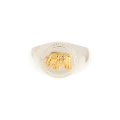 Our elephant signet ring infuses beautiful design with deep meaning. Made entirely by hand using traditional Balinese techniques PRODUCT DETAILS: Handmade in Bali 18k gold plated over sterling silver Band size: 4mm Saddle Ring, Gold Signet Ring, Deep Meaning, Broken Chain, Green Quartz, Ring Pendant Necklace, Engraved Items, Ring Size Guide, Balinese