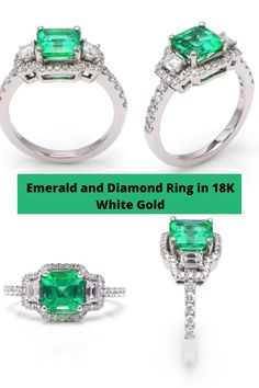 Asscher shaped 1.25 carat green emerald in 18K white gold setting. #emeraldringgold #emeraldgreenring #engagementemerald #emeraldcutmorganitering #diamondandemeraldring Asscher Cut Emerald Diamond Ring, Fine Jewelry, Diamond White Emerald Ring With Asscher Cut, May Birthstone Asscher-cut Diamond Ring, Asscher Cut Emerald Ring In Diamond White, White Emerald Cut Emerald Ring, Emerald Asscher Cut Ring In Diamond White, Gia Certified White Baguette Cut Emerald Ring, Green Asscher Cut Diamond Ring, Formal Green Asscher Cut Diamond Ring