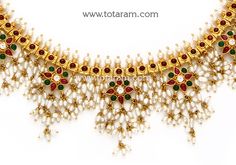 22K Gold Guttapusalu Necklace for Women with Cz, Pearls & Beads (Gutta Pusalu) 
        - 235-GN3014 - in 119.800 Grams for USD $8333.93. 
Made in India by Totaram Jewelers Online this product is in Gold - 22 Karat BIS Hallmark 916 KDM Gold  & is an excellent gift for Adult - Women. Ships fully insured with secured guaranteed delivery for free with your order over $250 from New Jersey USA & comes with 30 days exchange policy. Guttapusalu Necklace, Gutta Pusalu, 22k Gold Necklace, Gifts For Adults, 22k Gold, Necklace For Women, Pearl Beads, New Jersey, Womens Necklaces