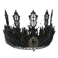 Perfect women tiara for queen costume. Add more charm and beauty to your appearance.|Fit for Halloween, theater, cosplay, prom, birthday, celebration, holiday, anniversary, wedding, party, etc.|The size of this headpiece is suitable for most people's head, stay on your head firmly, will not easy to fall off.|A gift for your wife or girlfriend. It is a good choice for engagement or wedding jewelry.|It is simple in design, exquisite in look and practical in use, give you a pleasant using experience. Size: 31x17.5cm.  Color: Black. Queen Tiara, Fancy Black Dress, Queens Tiaras, Gothic Bride, Vintage Headpiece, Rhinestone Headpiece, Vintage Tiara, Party Hair Accessories, Halloween Headband