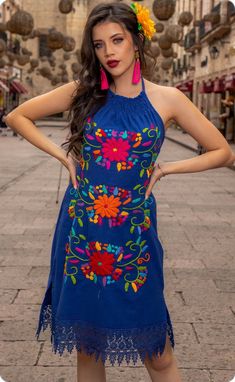 Embroidered Blue Maxi Dress For Summer, Multicolor Sleeveless Dress With Floral Embroidery, Blue Floral Embroidery Dress For Beach, Multicolor Embroidered Sleeveless Dress, Blue Floral Embroidered Dress For Beach, Blue Floral Embroidered Beach Dress, Sleeveless Beach Dress With Embroidered Hem, Floral Embroidery Mini Dress For Festival, Mini Length Dresses With Floral Embroidery For Festival