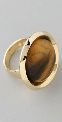 House of Harlow 1960 14k plated Tiger's Eye Dome Ring R000781T | eBay Chic Round Jewelry With Polished Finish, Modern Brown Ring Jewelry, Chic Brown Formal Jewelry, Modern Brown Round Jewelry, Chic Brown Round Jewelry, Dome Ring, Rings Jewelry Fashion, Nicole Richie, House Of Harlow 1960