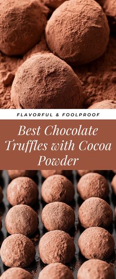 Image for Best Chocolate Truffles with Cocoa Powder Desserts Made With Cocoa Powder, Clematis Varieties, Healthy Chocolate, Date Nights, Bittersweet Chocolate, Best Chocolate, Clematis, Cocoa Powder