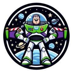 an image of a cartoon character in space