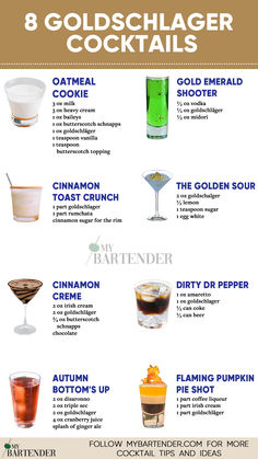 Goldschlager Cocktails Goldschlager Cocktails, Bartender Drinks Recipes, Bride Quotes, Booze Drink, Spicy Drinks, Bartender Drinks, Spicy Cocktail, Creative Cocktails, Cocktail Shots