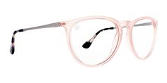 Digital Diva Blue Light Glasses - Light Pink Round Frame & Clear Blue Light Blocking Lens Blue Light | $48 US | Blenders Eyewear Blenders Eyewear, Blurry Vision, North Park, Pink Frames, Feeling Good, Looking Good, Smart Device, Personal Marketing, Light Fittings