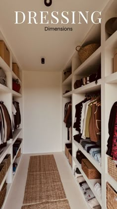 a walk in closet filled with lots of clothes