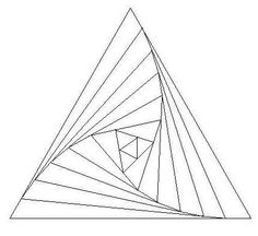 an image of a triangle that is in the shape of a cone, with lines going through it