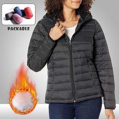 Season:Autumn / Fall,Winter; Fabric:Polyester; Gender:Women's; Activity:Fishing,Traveling,Winter Sports,Camping / Hiking / Caving; Clothing Type:Top,Jacket; Zipper Type:Full Length Visible Zipper; Age Group:Adults'; Function:Thermal Warm,Packable,Lightweight,Windproof,Waterproof; Pattern:Solid Color; Sports Clothing Sub Category:Hoodie Jacket,Hiking Down Jacket,Hiking Windbreaker,Puffer Jacket; Listing Date:08/25/2023; Bust:; EU Size:null; Length:; Sleeve Length:; UK Size:null; US Size:null Hoodie Jacket Women, Jacket With Hoodie, Windproof Jacket, Caving, Puffer Jacket Women, Body Warmer, Padded Jacket, Outerwear Women, Hoodie Jacket