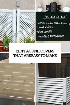 there is a sign that says, diy acunt covers that are easy to make