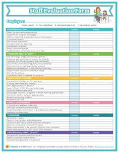 an employee's work schedule with the words, staff and employees in blue text